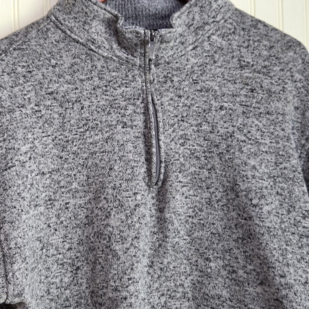 Architect Sweater Mens XL Gray Quarter Zip Mock Neck Knit Pullover Casual